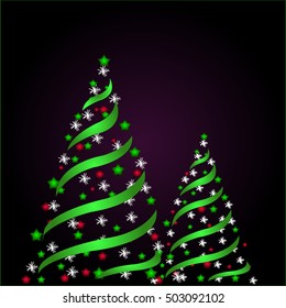 background Christmas tree vector image