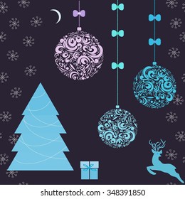 Background with a Christmas trees.