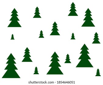 Background with Christmas trees. Vector illustration