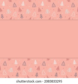 Background with Christmas trees. Xmas design. Vector