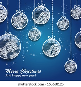 background with christmass balls