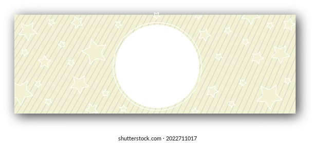 Antecedentes con un círculo en el centro para la fotografía o ilustración de texto y estrellas para felicitaciones, tarjetas, banners y diseños creativos. Estilo plano