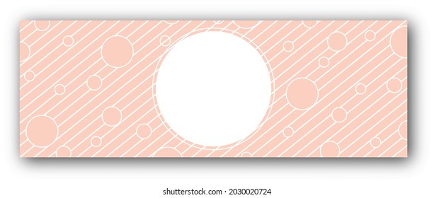 Background with a circle in the center for text photography or illustration and circles for congratulations, cards, banners and creative designs. Flat style