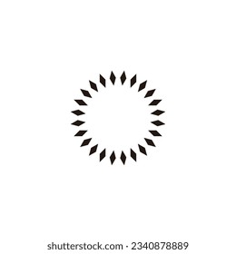 Background, circle, diamonds geometric symbol siample logo vector