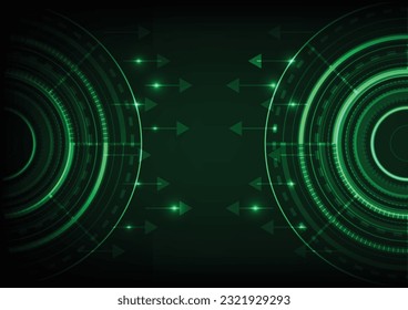 background circle technology hub decorate with arrow