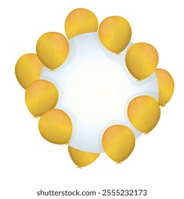 background with circles balloons gold
