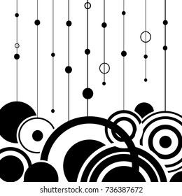 Background circles, beads. holiday card