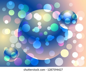 Background circles bright decor