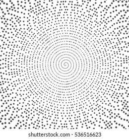 Background with circles. Dots are arranged in a circle.