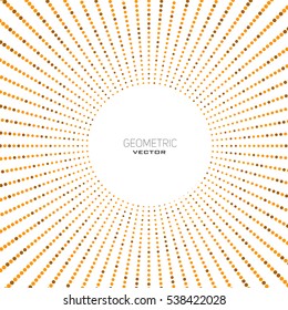 Background with circles. Dots are arranged in a circle. Vector illustration with copyspace.