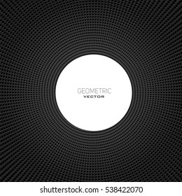 Background with circles. Dots are arranged in a circle. Vector illustration with copyspace.