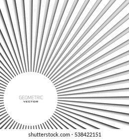 Background with circles. Dots are arranged in a circle. Vector illustration with copyspace.