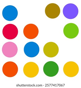 background with circles dots colorful forming a two-part triangle