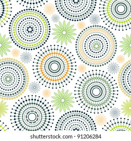 Background - Circles & dots & flower