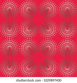 Background - Circles & dots - red