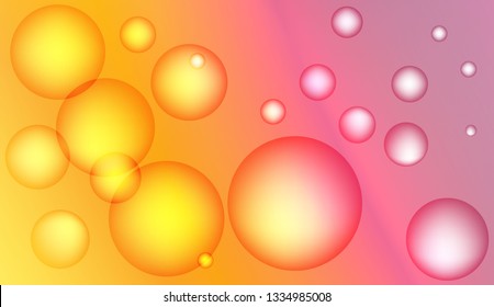 Background with circles, drops. For futuristic ad, booklets. Vector illustration