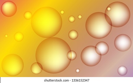 Background with circles, drops. For futuristic ad, booklets. Vector illustration
