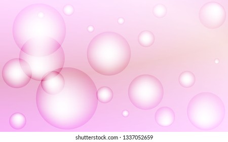 Background with circles, drops. For futuristic ad, booklets. Vector illustration