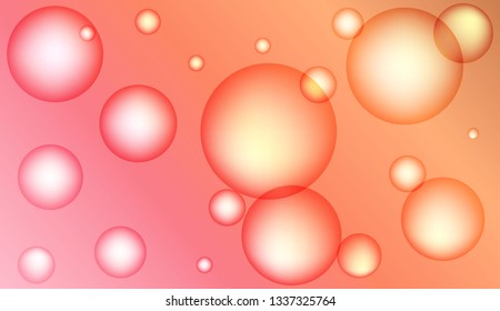 Background with circles, drops. For futuristic ad, booklets. Vector illustration