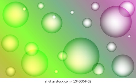 Background with circles, drops. For futuristic ad, booklets. Vector illustration