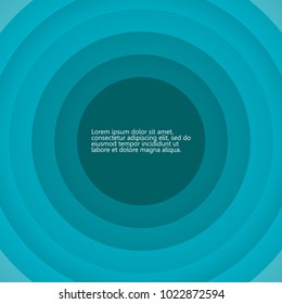 Background with circles with gradient. Illusion of a funnel