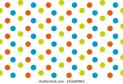 Background of circles, green, red, blue and pink.