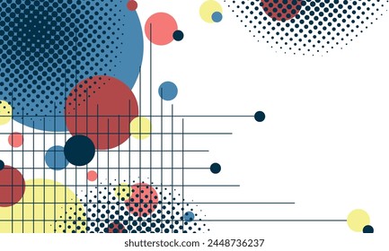 Background with circles and lines. Technological base with high-tech digital data transmission system and computer-aided electronic design
