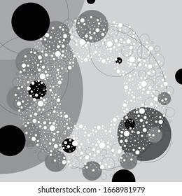 Background with Circles and lines. unusual icon Design .Black Vector stripes .Geometric shape.