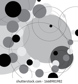 Background with Circles and lines. unusual icon Design .Black Vector stripes .Geometric shape.