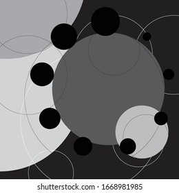 Fondo con círculos y líneas. icono inusual Diseño .Black Vector rayas .Geometric forma.