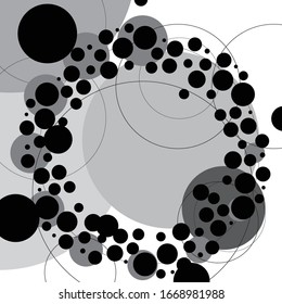 Background with Circles and lines. unusual icon Design .Black Vector stripes .Geometric shape.