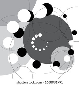 Background with Circles and lines. unusual icon Design .Black Vector stripes .Geometric shape.
