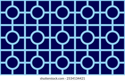 background with circles, two tone blue white seamless pattern with circles spiral, circle grid pattern on square checkerboard repeat, replete pattern, endless fabric pattern, blue dot