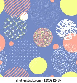 Background with circles. Vector abstract colorful texture circles seamless  pattern.  Pattern ideal for wrapping paper, wallpaper and textiles.