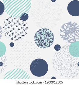 Background with circles. Vector abstract colorful texture circles seamless  pattern.  Pattern ideal for wrapping paper, wallpaper and textiles.
