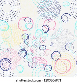 Background with circles. Vector abstract colorful texture circles seamless  pattern.  Pattern ideal for wrapping paper, wallpaper and textiles.