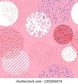 Background with circles. Vector abstract colorful texture circles seamless  pattern.  Pattern ideal for wrapping paper, wallpaper and textiles.