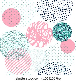 Background with circles. Vector abstract colorful texture circles seamless  pattern.  Pattern ideal for wrapping paper, wallpaper and textiles.