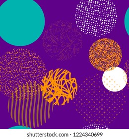 Background with circles. Vector abstract colorful texture circles seamless pattern. Pattern ideal for wrapping paper, wallpaper and textiles.