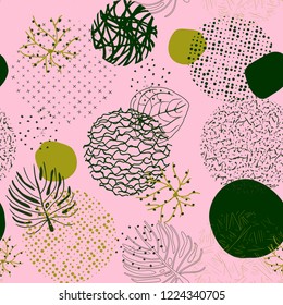 Background with circles. Vector abstract colorful texture circles seamless pattern. Pattern ideal for wrapping paper, wallpaper and textiles.