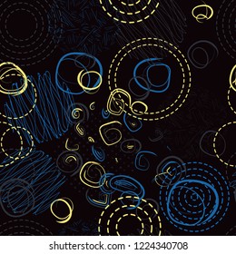 Background with circles. Vector abstract colorful texture circles seamless pattern. Pattern ideal for wrapping paper, wallpaper and textiles.