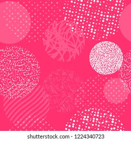 Background with circles. Vector abstract colorful texture circles seamless pattern. Pattern ideal for wrapping paper, wallpaper and textiles.