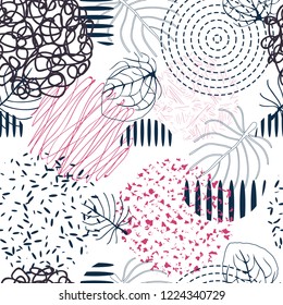 Background with circles. Vector abstract colorful texture circles seamless pattern. Pattern ideal for wrapping paper, wallpaper and textiles.