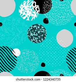 Background with circles. Vector abstract colorful texture circles seamless pattern. Pattern ideal for wrapping paper, wallpaper and textiles.