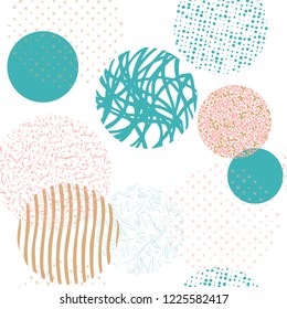 Background with circles. Vector abstract colorful texture circles seamless pattern. Pattern ideal for wrapping paper, wallpaper and textiles.
