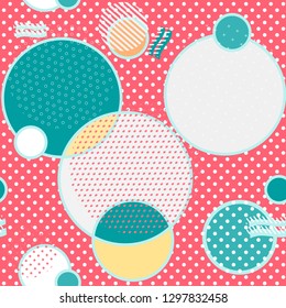 Background with circles. Vector abstract colorful texture circles seamless pattern. Pattern ideal for wrapping paper, wallpaper and textiles.