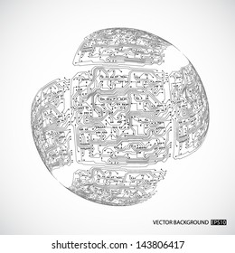 Background with circuit board texture. EPS10 vector