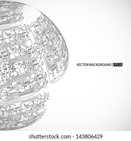 Background with circuit board texture. EPS10 vector