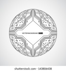 Background with circuit board texture. EPS10 vector