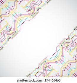 Background with circuit board texture. EPS10 vector